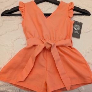 Vince Camuto Orange Jumpsuit with High-Waisted Bow